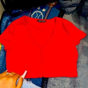 2 for 20, red and purple top with buttons